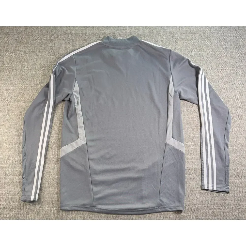 LAFC Adidas Long Sleeve Training Top Mens M Gray YouTube TV MLS ClimaCool
